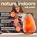 Artnaturals Himalayan Rock Salt Lamp - Natural Glow Night Light -Hand Carved Pink Crystal from Pure Salt - for Rest, Relaxation and Energy - Real Wooden Base (Pink)
