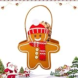 Opilroyn Sac de Goodie en Pain D'épice,Holiday Party Sac Pain D'épice | Pochette Portable Aliments Friandises pour Prix Classes Stockage de Bijoux | Friandises Snacks Prix Fête de Noël