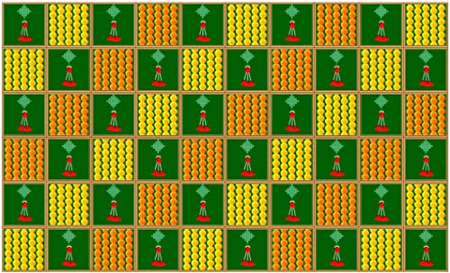 Image of Banana Leaf Decorative Backdrop Cloth for Wedding, Mehndi and Festivals. It's Perfect for Wedding, Party, Newborn Celebration, Haldi, Mehndi and All Other Festive Occasion.(8*5) ft (Design 5)