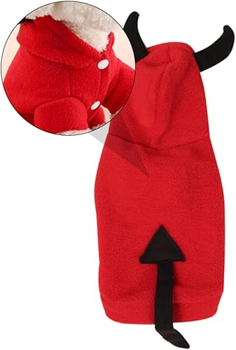 POPETPOP Disfraz de transformación del diablo para mascotas, disfraz de Chihuahua, disfraz de diablo para mascotas VIP, disfraz de diablo para