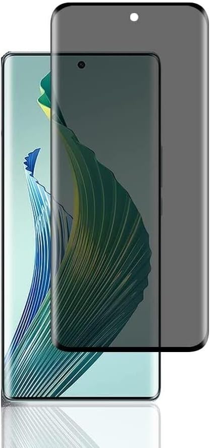 Muzz Honor 70 Privacy Screen Protector,[3D Curved] [5D Touch] Anti Spy 9H Tempered Glass, Edge to Edge Full Cover Screen Protector Anti-Fingerprint Full Coverage Sccreen Protector For Honor 70 5G