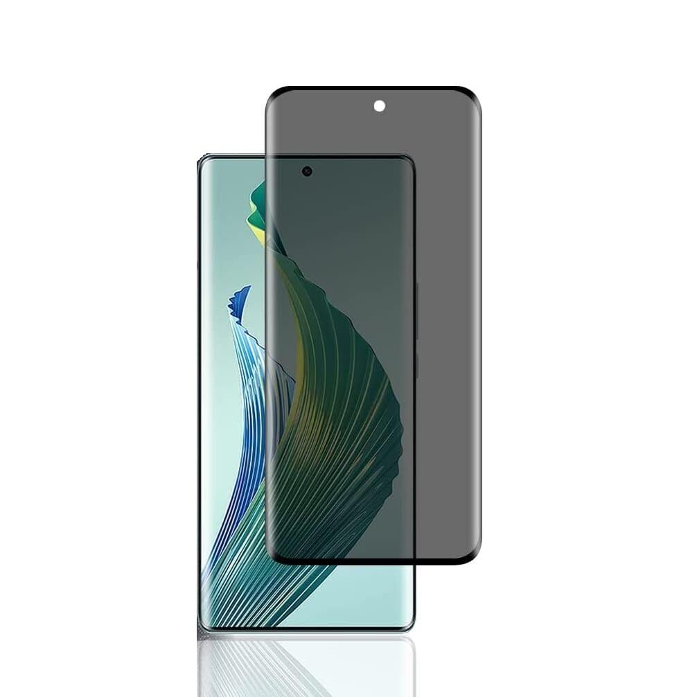 MuzzHonor 70 Privacy Screen Protector,[3D Curved] [5D Touch] Anti Spy 9H Tempered Glass, Edge to Edge Full Cover Screen Protector Anti-Fingerprint Full Coverage Sccreen Protector For Honor 70 5G