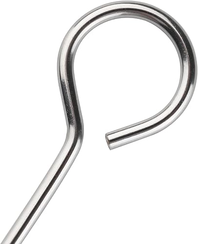 Miniatura 5 de Brochetas Kabob para asar brochetas de metal de 16 pulgadas con deslizador, pinchos reutilizables para barbacoa con bolsa de almacenamiento para