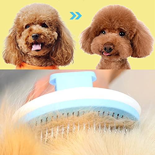 Obscyon 2 Pcs Cat Brush,Self Cleaning Slicker Brushes For Pet Shedding Grooming Brush Cats Dogs Brush Massage #TOP6
