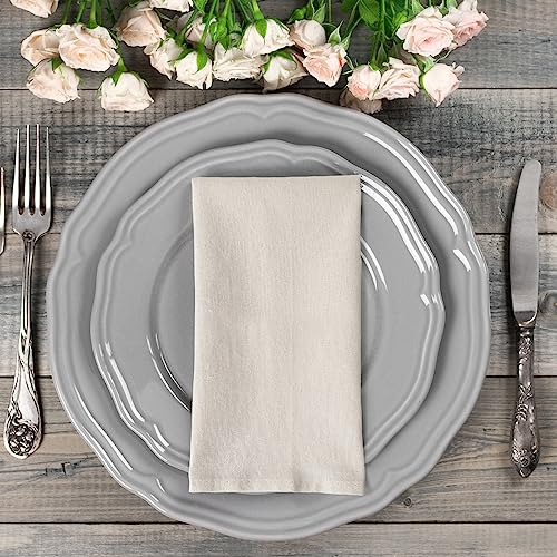 Serviettes en coton et lin lavables beige pour table de restaurant - 8