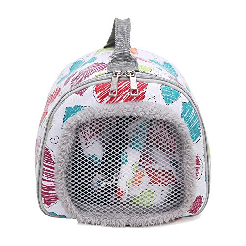 Adnikia Hamster Carrier Bag, Pet Carrier Bags for Hamster, Rat, Hedgehog, Rabbit, Sugar Glider, Chinchilla, Guinea Pig, Squirrel and Other Small Pets, Breathable Outdoor Portable Travel Carrier Bag