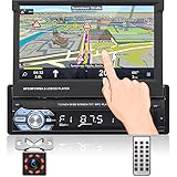 【Radio de coche con pantalla táctil de 7 pulgadas】 Pantalla táctil plegable HD digital TFT LCD de 7 pulgadas, pantalla desplegable manual, interfaz de menú dinámico. Retroiluminación de teclas de siete colores ajustable. Tamaño de instalación del estéreo del automóvil: 188 * 58 mm, universal para automóviles de un solo din, puede adaptarse a la mayoría de los vehículos.