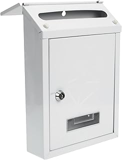 GANAZONO Mailboxes Mounted Mailboxes Wall Mount Mailbox Lockable Letter Box Outside Post Box Iron Newspaper Box for Home Office Post Outdoor Business Use Wall Mount Wall