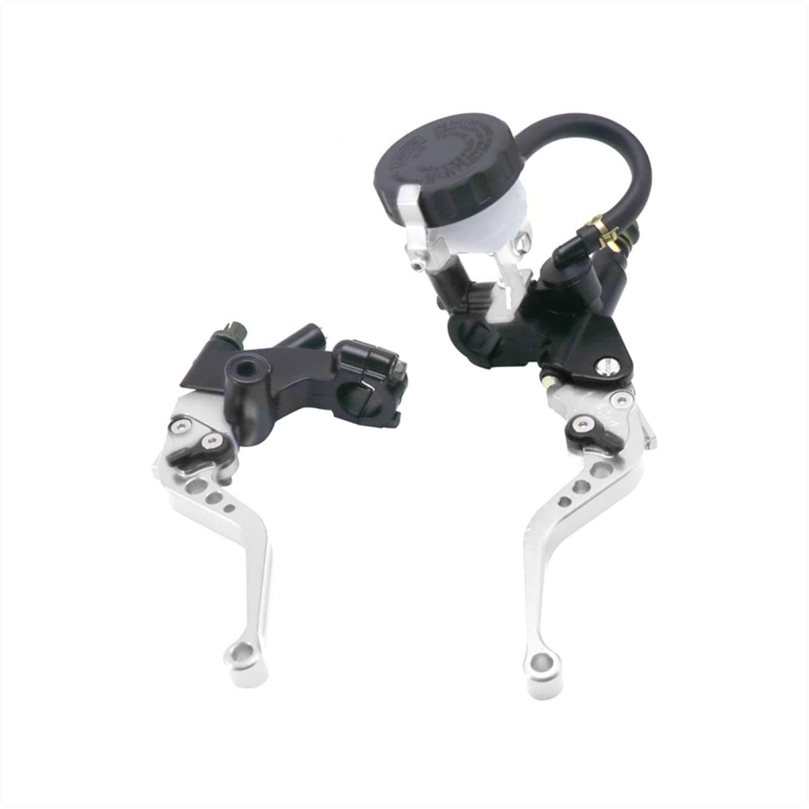 1Pair 7/8 "22mm Motorycle Freno Hidráulico Master Cilindro Cilindro Abrigo Palancas de Freno (Color : A Silver)