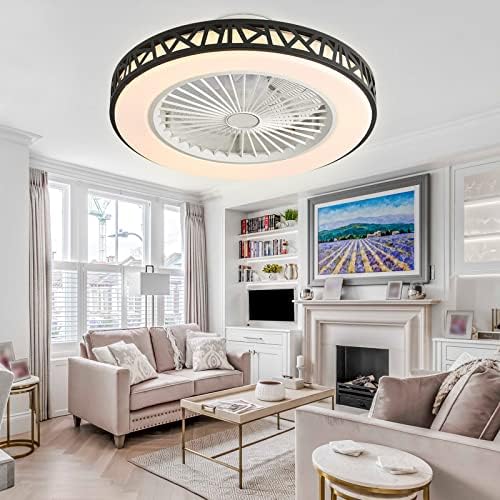 DWDVBL Ventilateur Plafond 50cm Avec Lumière Et Télécommande - Lustre 6 Vitesses DC