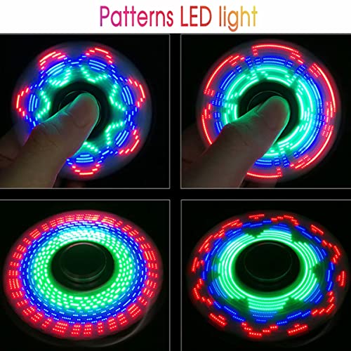 Figrol Fidget Spinner, Led Light Fidget Toy Rainbow Finger Toy Hand Fidget Spinner-Kids For Adhd Anxiety Stress Reducer (5 Pack) #TOP5