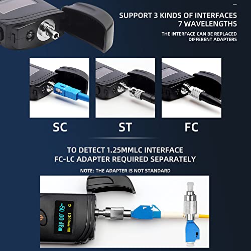 Image of FTTH Mini Clamshell Fiber Cable tester Optical Power Meter KTM50 Power measurement range -50 ~ + 20 dBm