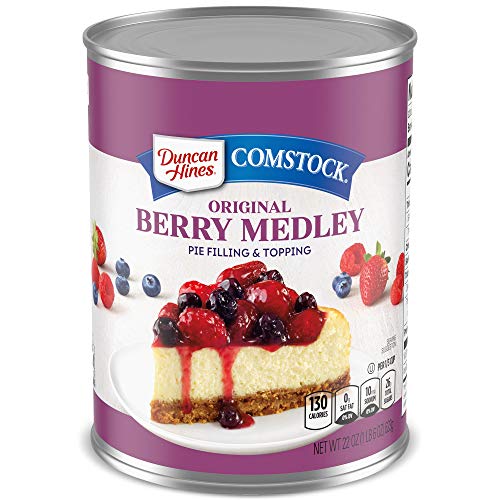Duncan Hines Comstock Berry Medley Pie Filling and Topping, 22 Ounce