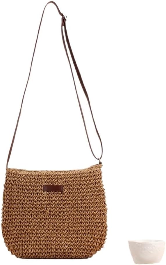 Small Aromatic Crossbody Hand Carry Purpose Casual Woven Bag Japanese Korean Small Square Box Beach Bag