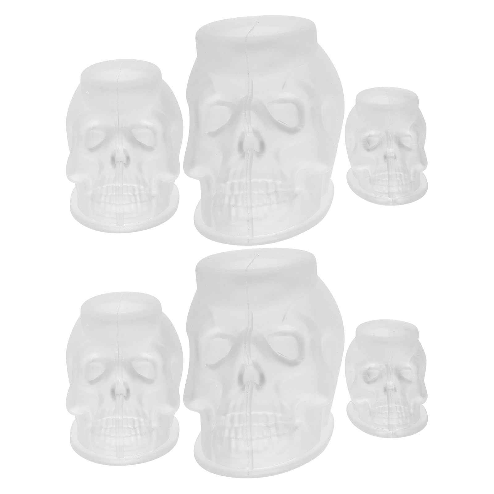 OSALADI 6-częściowa silikonowa forma 3D w kształcie czaszki, forma z żywicy
