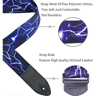 Lot de sangles de guitare comprenant un ensemble de verrous de sangle / 1 protection pick / fingertip pour guitares… - Les Beatles, Paul McCartney, John Lennon, RIngo Starr, George Harrison Lot de sangles de guitare comprenant un ensemble de verrous de sangle / 1 protection pick / fingertip pour guitares… – Image 3