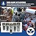 Mastercool 71098 37° Flaring & Double Flaring Adapter Set – Hydraulic Tool Compatible – For Automotive, Racing, Hydraulic & HVAC Applications (3/16” to 1/2”)