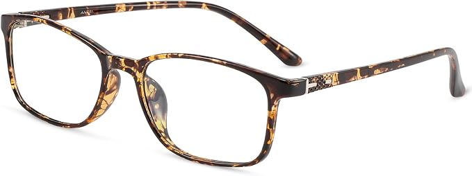 ANRRI Non Prescription Glasses for Women Clear Lens Classic Square