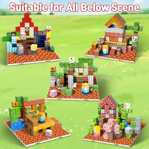 Image of Magnetic Blocks Baseplate for Minecraft Magnet Blocks, 4PCS, Lava