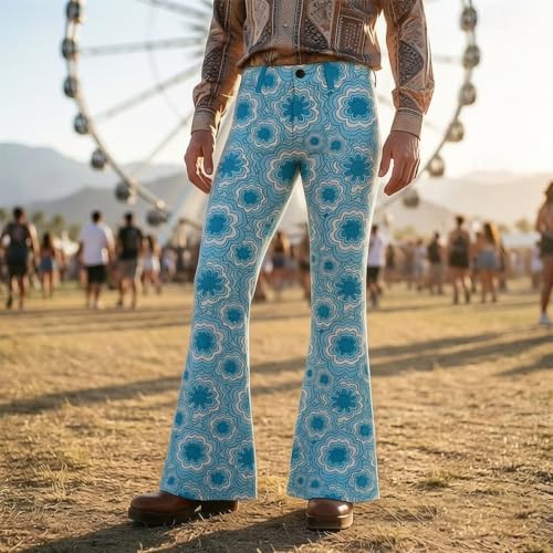 Pantalon taille haute confortable pour homme, coupe ample fluide