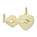 10k Yellow Gold Heart Key Break Apart Pendant Charm Necklace Fine Jewelry For Women Gifts For Her