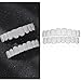 AISGRIL Grillz Teeth 18K Gold Plated Inlaid Shein Zircon Grillz Grills Hip Hop Punk Cosplay Rapper Costume Street Unisex for Halloween Christmas