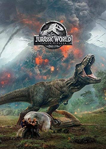 Image of CoolPrintsuk - JURASSIC WORLD FALLEN KINGDOM Poster Borderless Vibrant Premium Glossy Movie Poster Various Sizes (A3 Size 16.5 x 11.7 Inch / 420 x 297 mm)