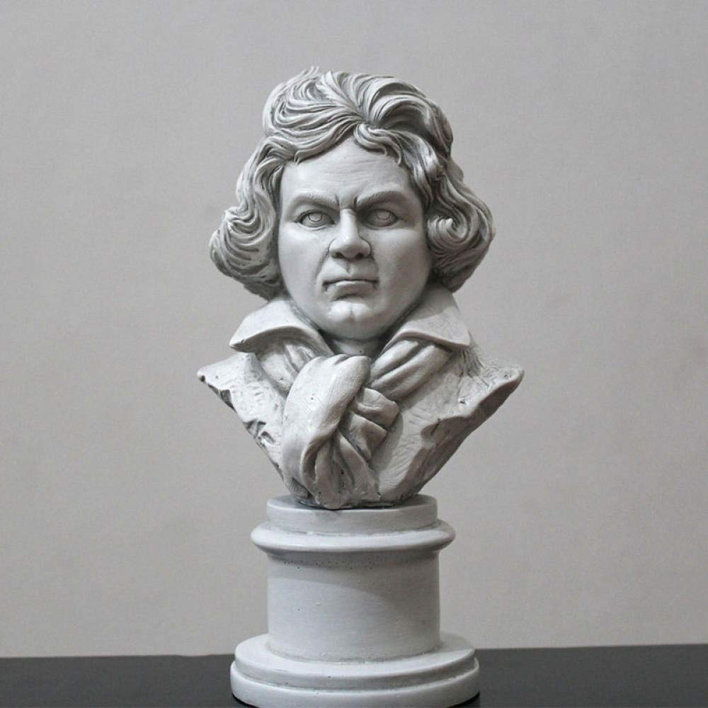 ベートーヴェン bust 陶器像 約20cm ベートーベン胸像彫刻 - 音楽家像
