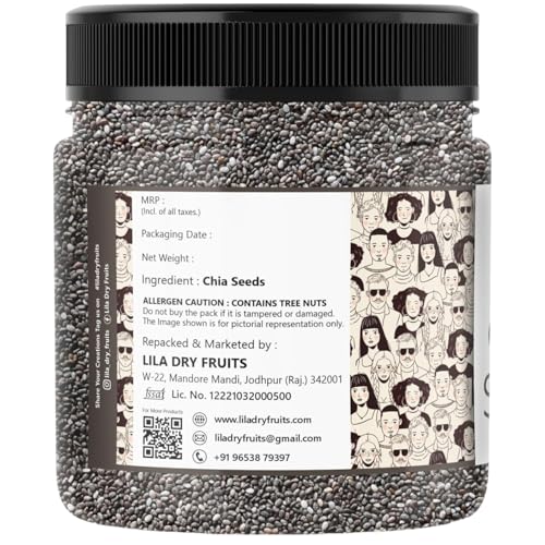 Image of LDF Raw Unroasted Chia Seeds with Omega 3 and Fiber for Weight Loss (1kg)