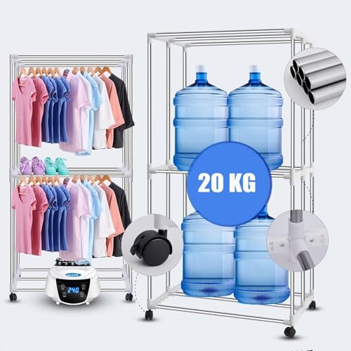 TS TAC-SKY Electric Heated Clothes Airer With Cover - 3-Tier Indoor Folding Drying Rack For Fast And Efficient Clothes Drying(Blue,2Tier 2300w) - Image 6