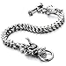 Mens Biker Stainless Steel Dragon Curb Chain Bracelet Toggle Clasp Gothic Style 8.9 Inches