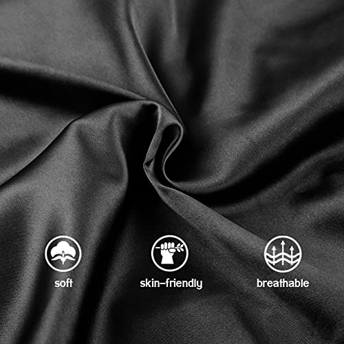 Image of Extra Large Adjustable Double Layer Satin Hair Bonnets with Drawstring for Women Night Sleeping Long Silky Satin