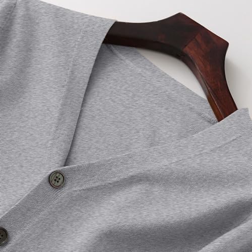 Cambkatl Men's V Neck Cardigan Sweaters - Basic Solid Slim Fit Button Down Long Sleeve 2025 Fall Knitted Casual Outerwear4