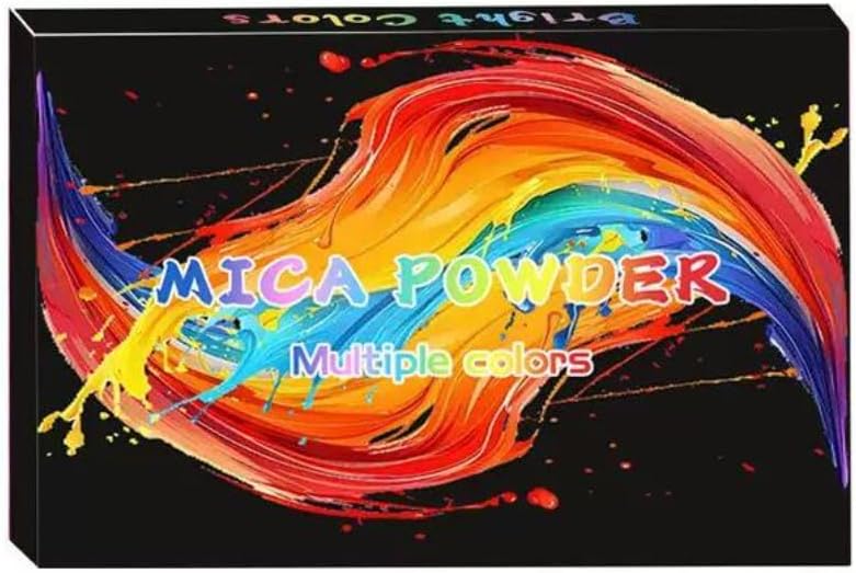 Mica Powder for Epoxy Resin, 12 Colors Pearlescent Pigment Powder (8g Each) for Soap Making, Lip Gloss, Bath Bombs, Candle, Nail Polish & Cosmetics