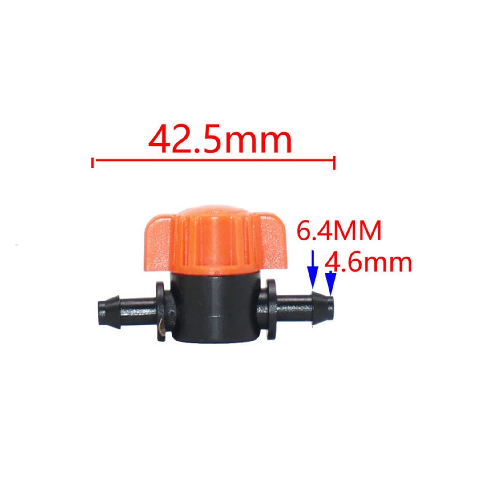Conector de Manguera 100 Conectores de válvula de Acoplamiento de Cierre de plástico en Miniatura, adecuados for mangueras de 4/7 mm, adaptadores de Manguera de riego de jardín y grúas.