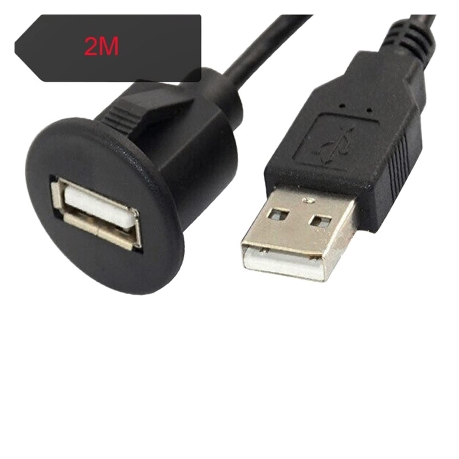 RIDENS 2.0 Extension Cable Type A Male to Female Port Cord Connector Car Cigarette Lighter Socket Converter Cable 2m/6ft