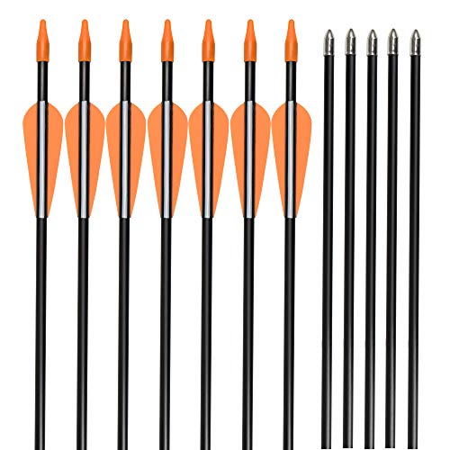 Elong Fiberglass Arrows Archery 26 Inch Target Shooting Practice Safetyglass Recurve Bows Suitable for Youth Children Woman Beginner (6 pcs) - Thumbnail 6