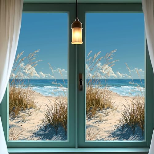Película para ventana decorativa Seaside 39.37x17.51 in miniatura 4
