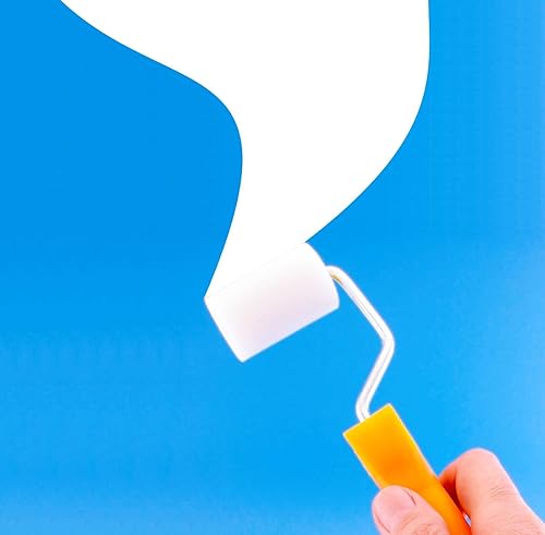 Miniatura 5 de Rodillo de pintura, pinceles de esponja, repuesto de espuma de alta densidad de 2 pulgadas, kit de rodillo de pintura de acabado pequeño y fino para