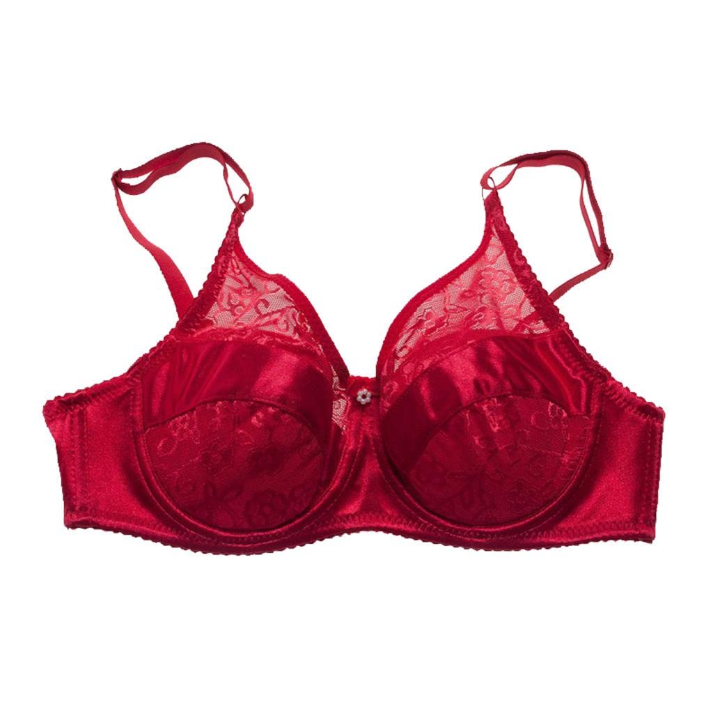 Special Pocket Bra for Fake Boobs Silicone Breast Forms Brassiere Red 42-95D-image-30