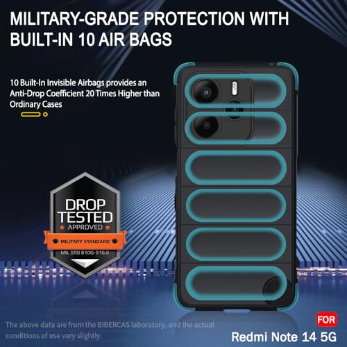 Image of TheGiftKart Liquid Silicon Back Cover Case for Mi Redmi Note 14 5G / Note 14 SE 5G | ShockProof Military Grade Protection | Micro-Fibre Cloth On Inner Side | Built-in Anti-Slip Grip Cover (TPU, Black)