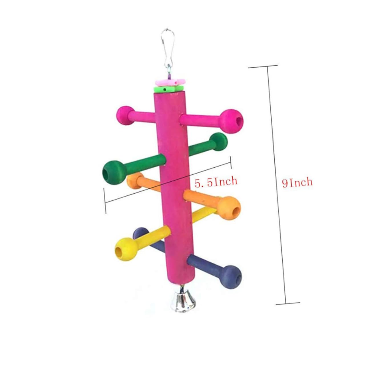 BESPORTBLE 3pezzi Scala Rotante Legno Per Uccelli Gioco Da Arrampicata Per Pappagalli e Altri Uccelli Accessori Per Gabbie Gioco Di Masticazione e Avventura Colori Casual