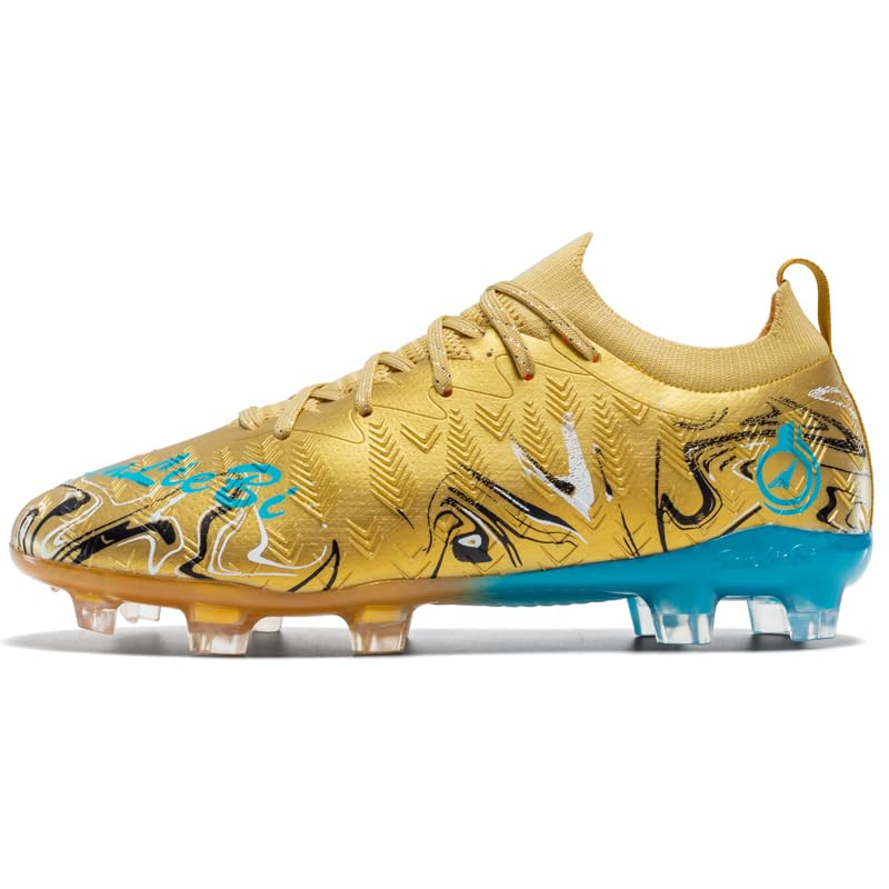 High-top Football Cleats, Professional Soccer Shoes, Laced Sports Cleats, Knitted mesh2