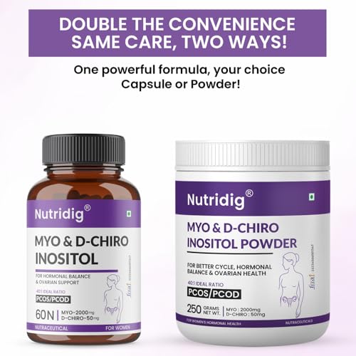 Image of Myo-Inositol & D-Chiro Inositol Powder 2050mg for Women - 40:1 Ideal Ratio | PCOS Care | Naturally Hormone Balance & Healthy Ovarian Support for Women - 250g