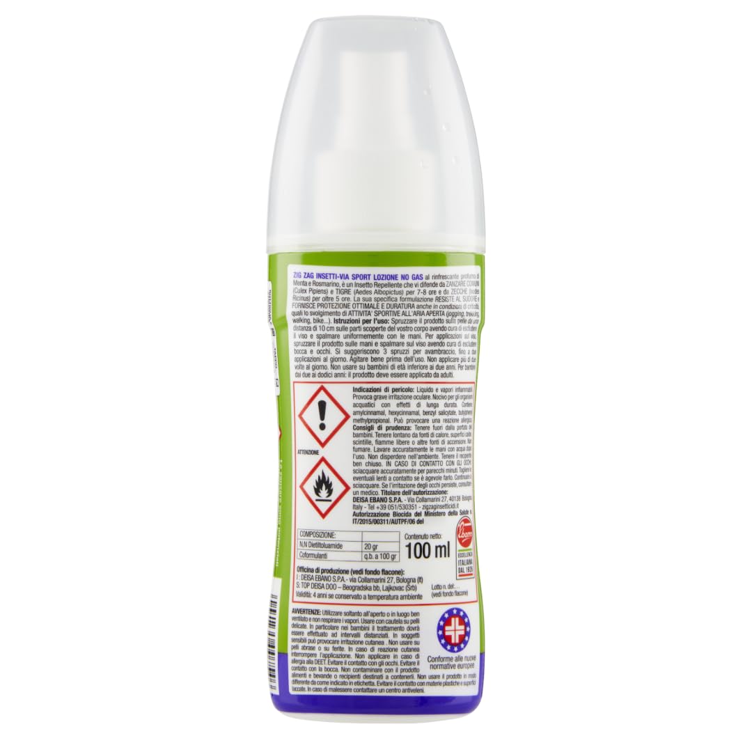 ZIG ZAG - LOZIONE INSETTI VIA SPORT 100ML - 100 ML