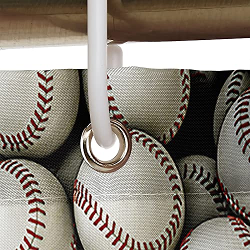 Rideau de douche KnSam polyester haut de gamme motif baseball 180x180cm résistant