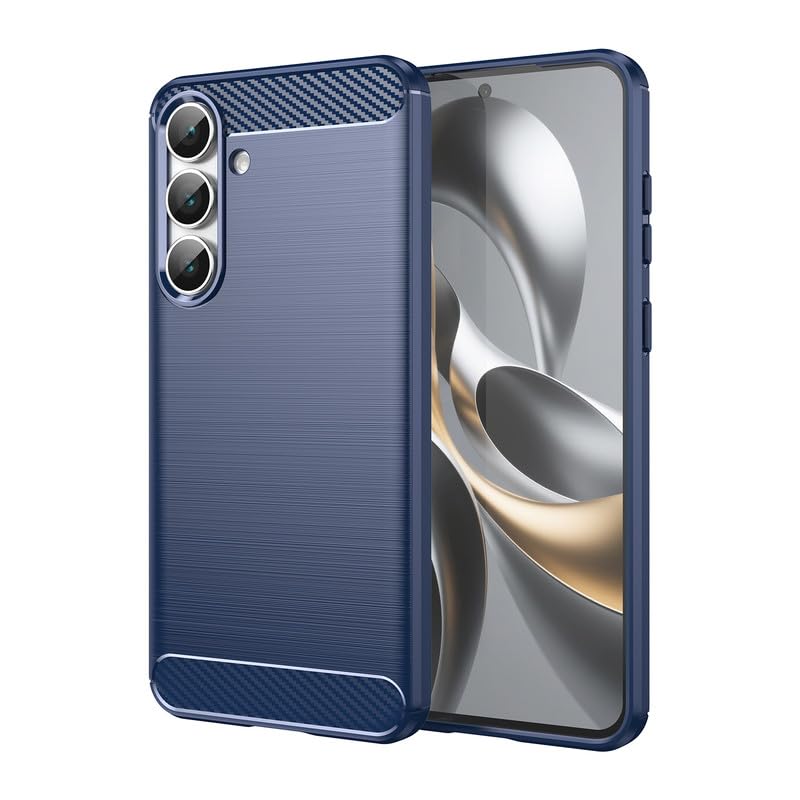 Image of Hybrid Carbon Fiber Back Case for Samsung Galaxy S25 FE (Blue)