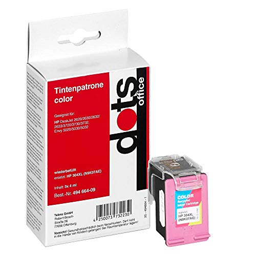 Cartucho HP 304XL Color compatible DOTS 1760 4030 Tinta para impresión tricolor de documentos