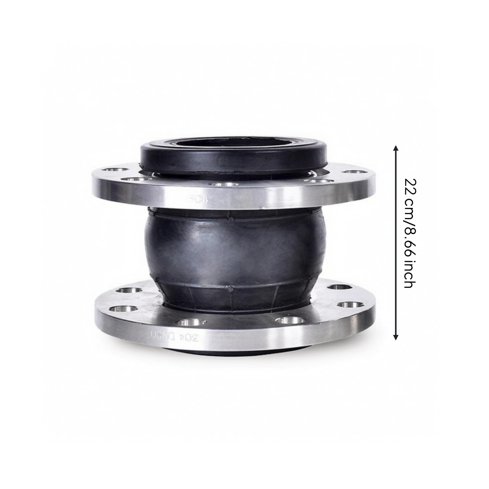 Amagogo Raccord de Dilatation en Caoutchouc Raccord Flexible Joint de Tuyauterie Soufflet à Brides Amortisseur de Vibrations Étanche pour eau Huile Plage C à, DN100, Épaisseur 15mm