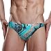 Gold Turquoise Aquamarine Art Ocean, Sea, River Marbling Marble Men's Boxer Brief, Sexy Swim Underwear Board Shorts Swimwear Hot Body Bikini Trunks Thong Swimsuit Bathing Suit for Sports(L)